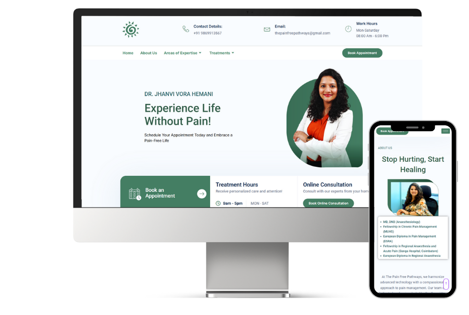 Pain Free Pathways — Physiotherapy Clinic Landing Page