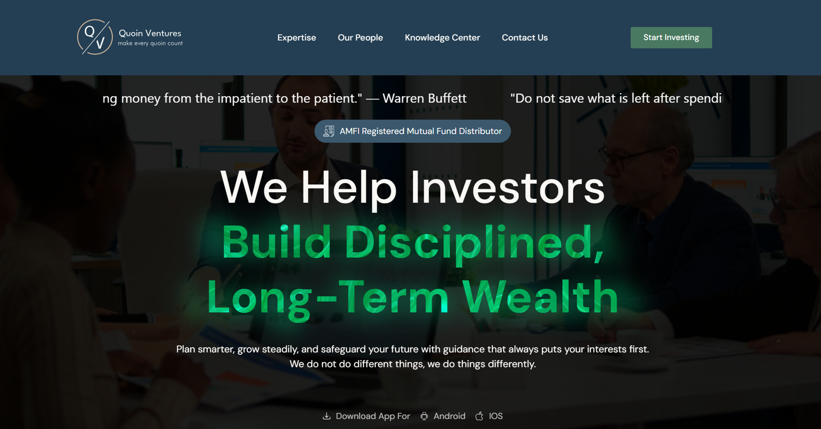 Quoin Ventures — WordPress Investment Advisory Website